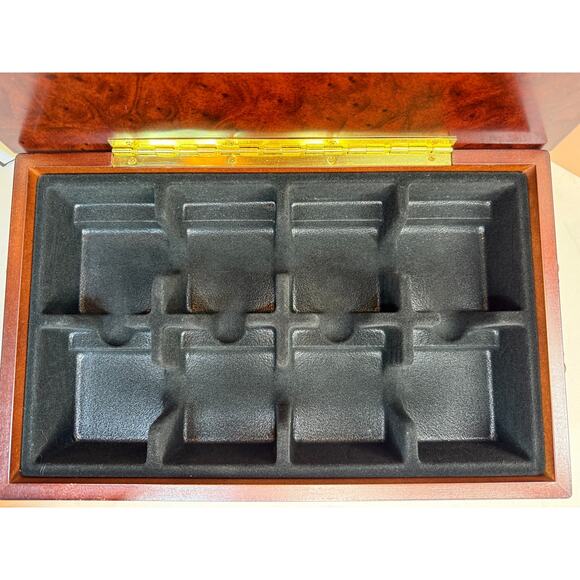 Bigelow Mahogany Tea Chest Handles Storage Organizer - Picture 8 of 9